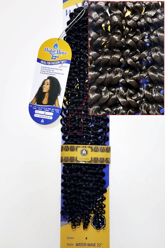 WATER WAVE 22" (4-Pack,#2 DARK BROWN) Freetress Synthetic Crochet - Foto 11
